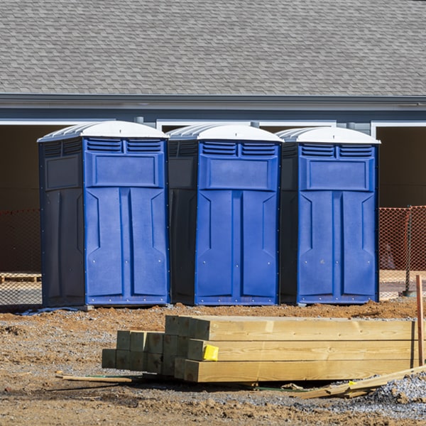 how often are the porta potties cleaned and serviced during a rental period in Edmondson Arkansas